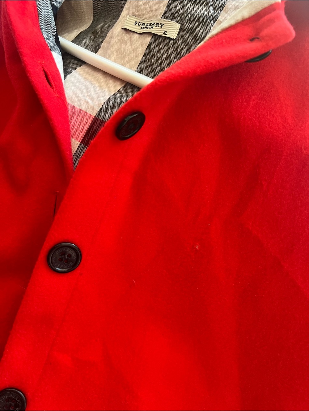 Burberry poncho kids girls wool XL extra large plaid nova check red - Picture 7 of 8